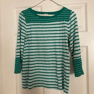 Jcrew Teal stripe Top